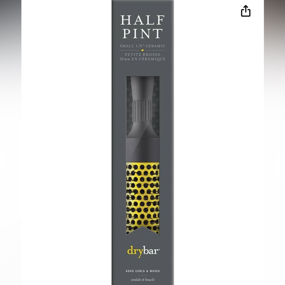 NEW Dry Bar Lemon Half Pint brush 1.75 round ceramic brush
